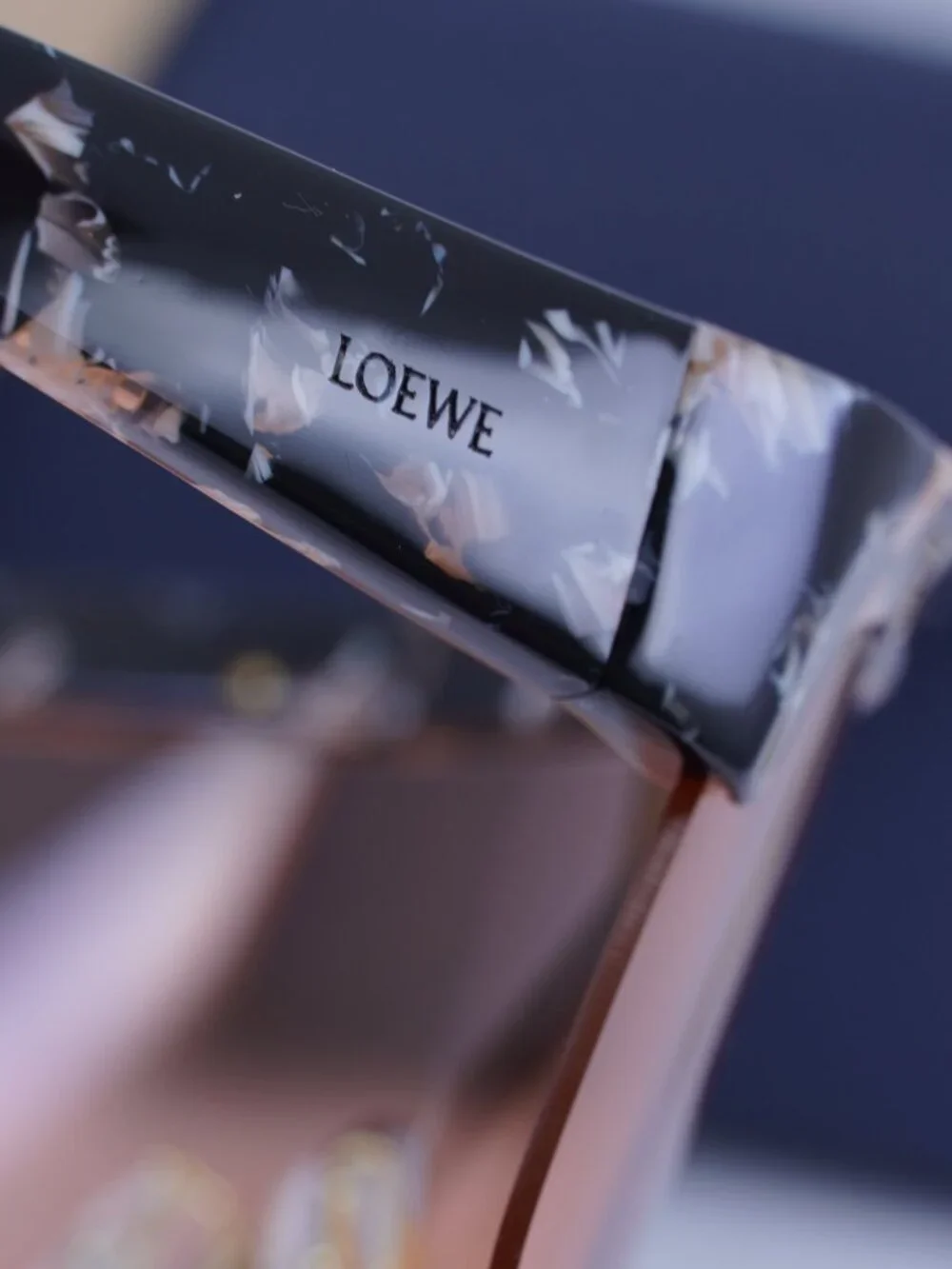 Loewe LW40034U 55S Shield Sunglasses – Colored Havana \ Bordeaux